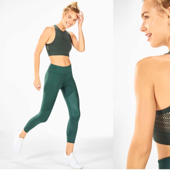 Fabletics Hunter Green Leggings - Picture 2 of 5